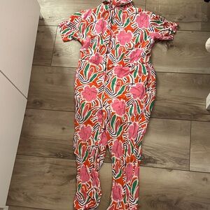 Diane Von Furstenberg Pink and Orange Kids Bodysuit